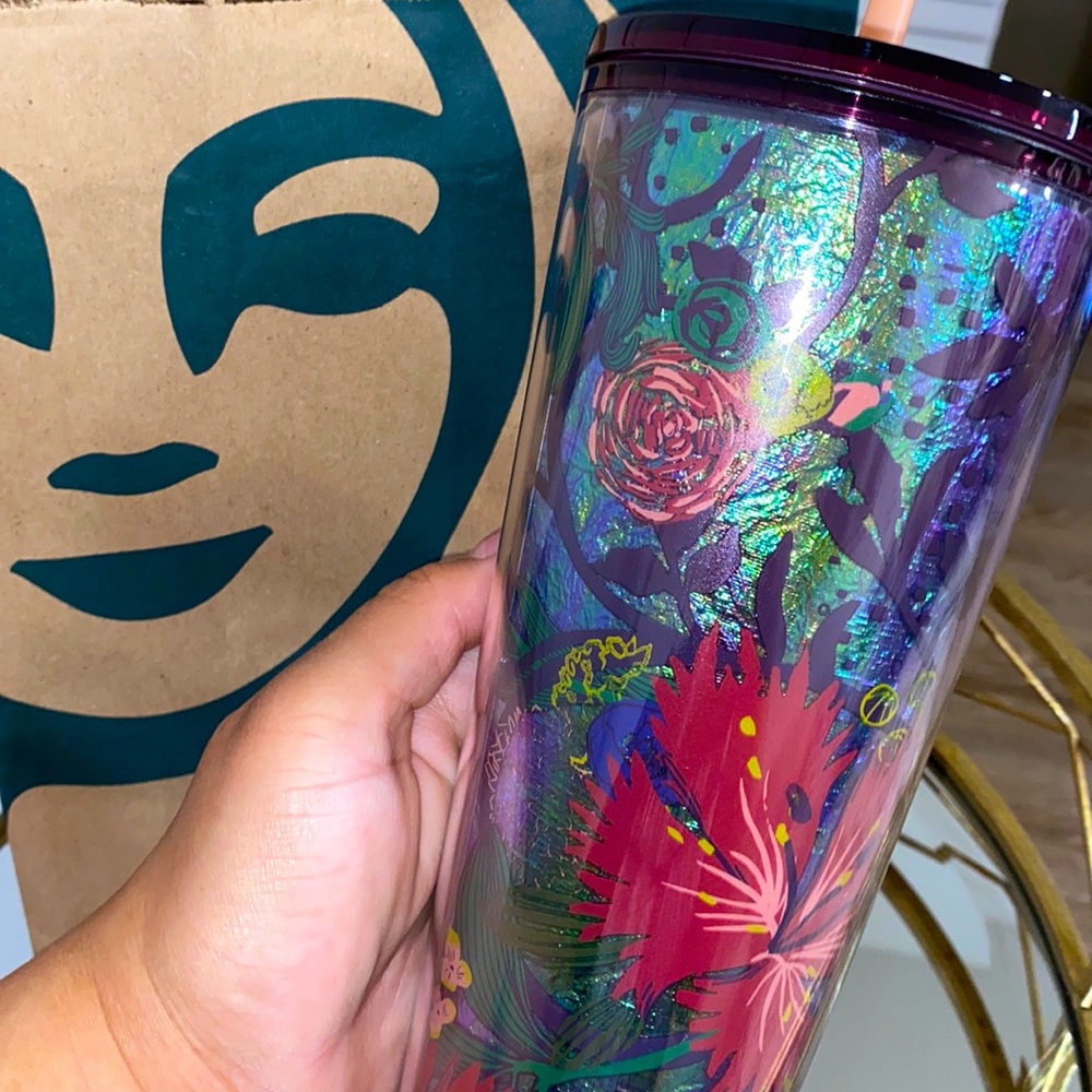 STARBUCKS PLASTIC COLD CUP - RISING FLORAL 🌸 - Picture 3 of 7